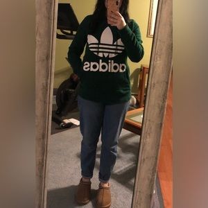 Adidas Green Trefoil Hoodie in XS